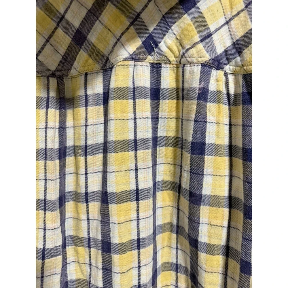 Free People We The Free Calico Basin Plaid Hooded Buttondown Jacket Size X-Large